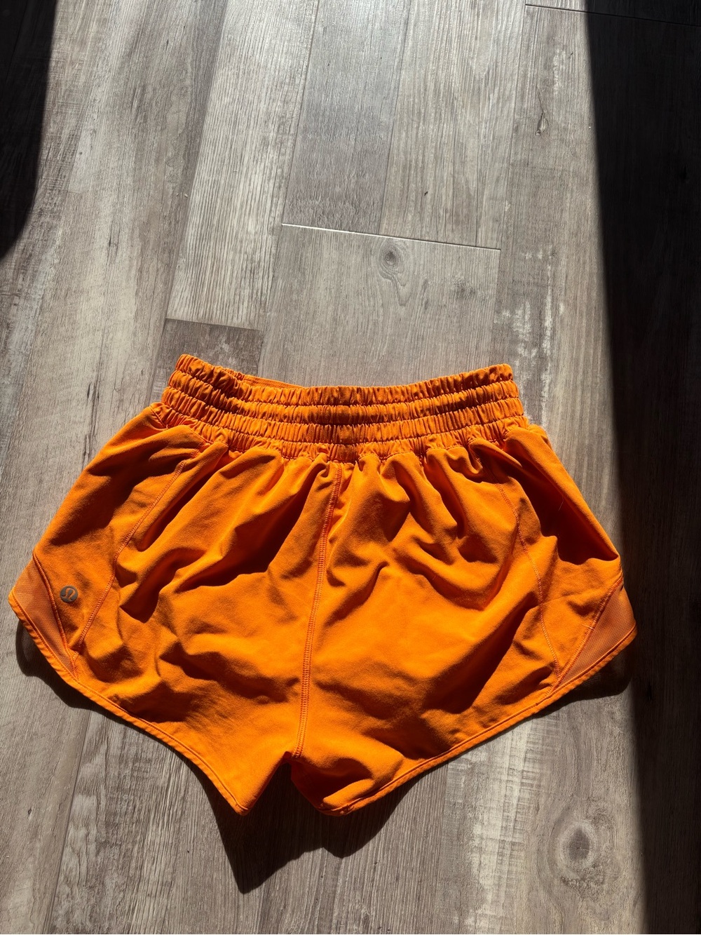 lululemon athletica Women's Bright Orange Athletic Running Shorts